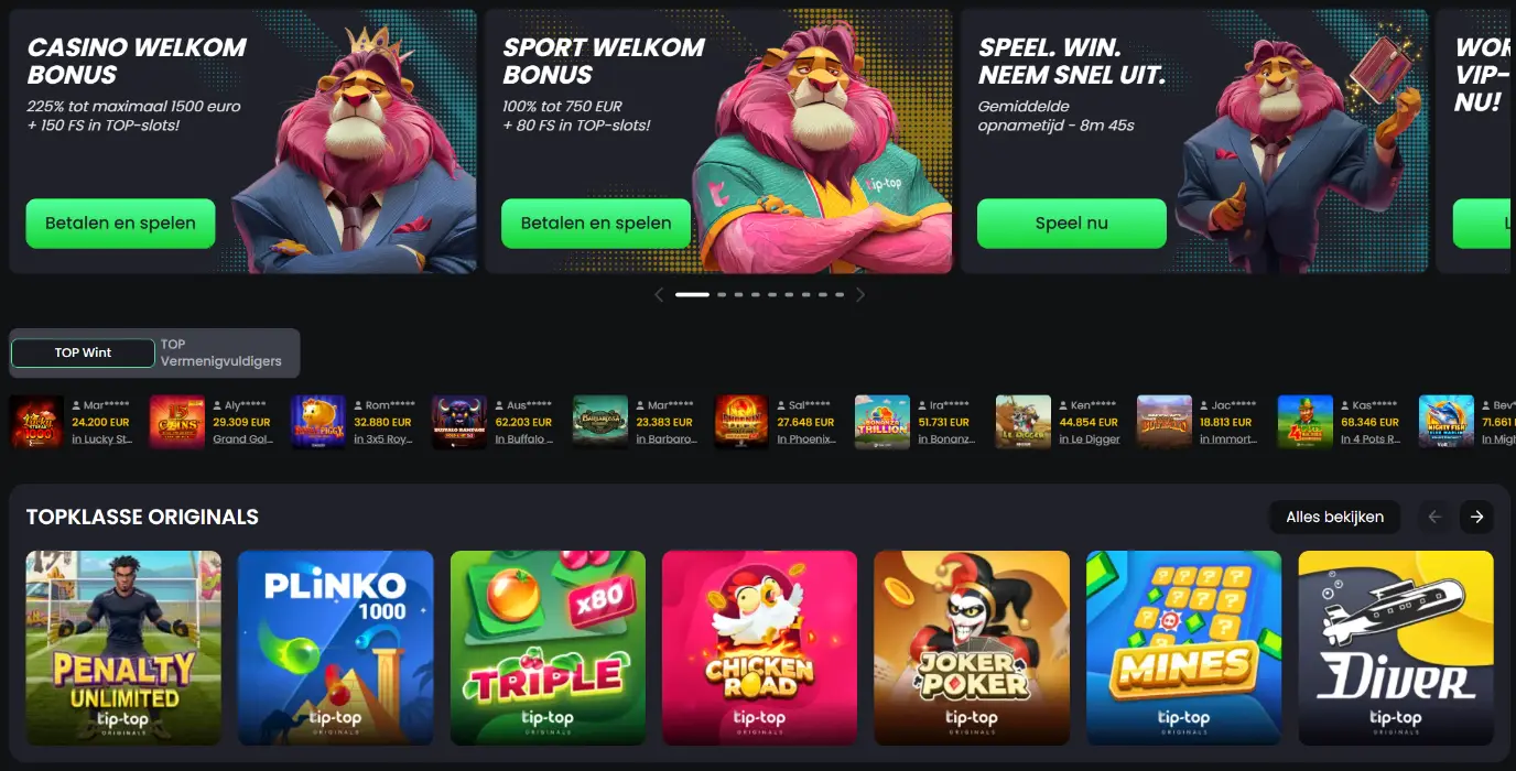 Tip Top Casino Hoofdpagina Tip Top Casino Hoofdpagina